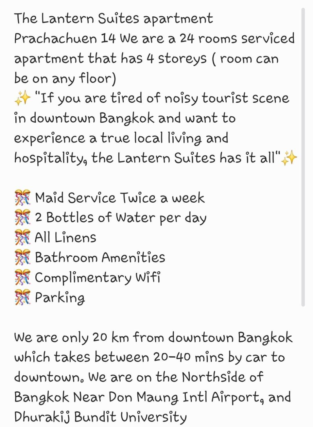 The Lantern Suites Ban Song Hong Exteriör bild